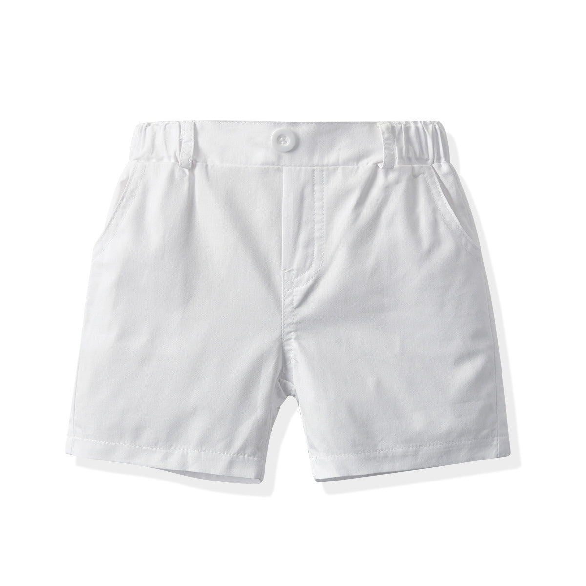 Boy Baby Solid Color Casual Cotton Shorts