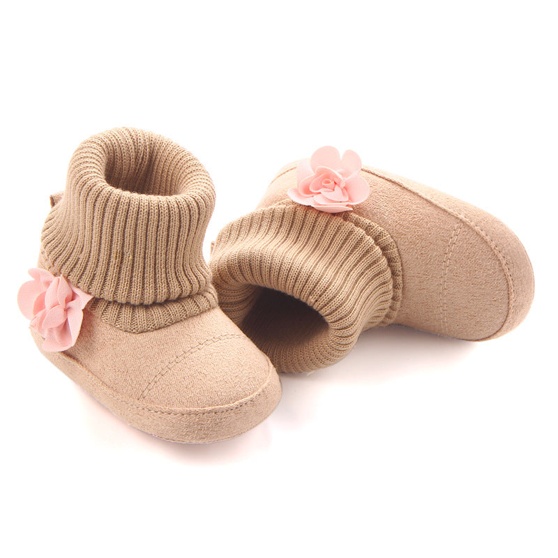 New Products Of Spring And Autumn, Three Women Baby Boots, Wholesale Screw Sleeve Socks, Mouth Shoes, Baby Toddler Shoes 0757