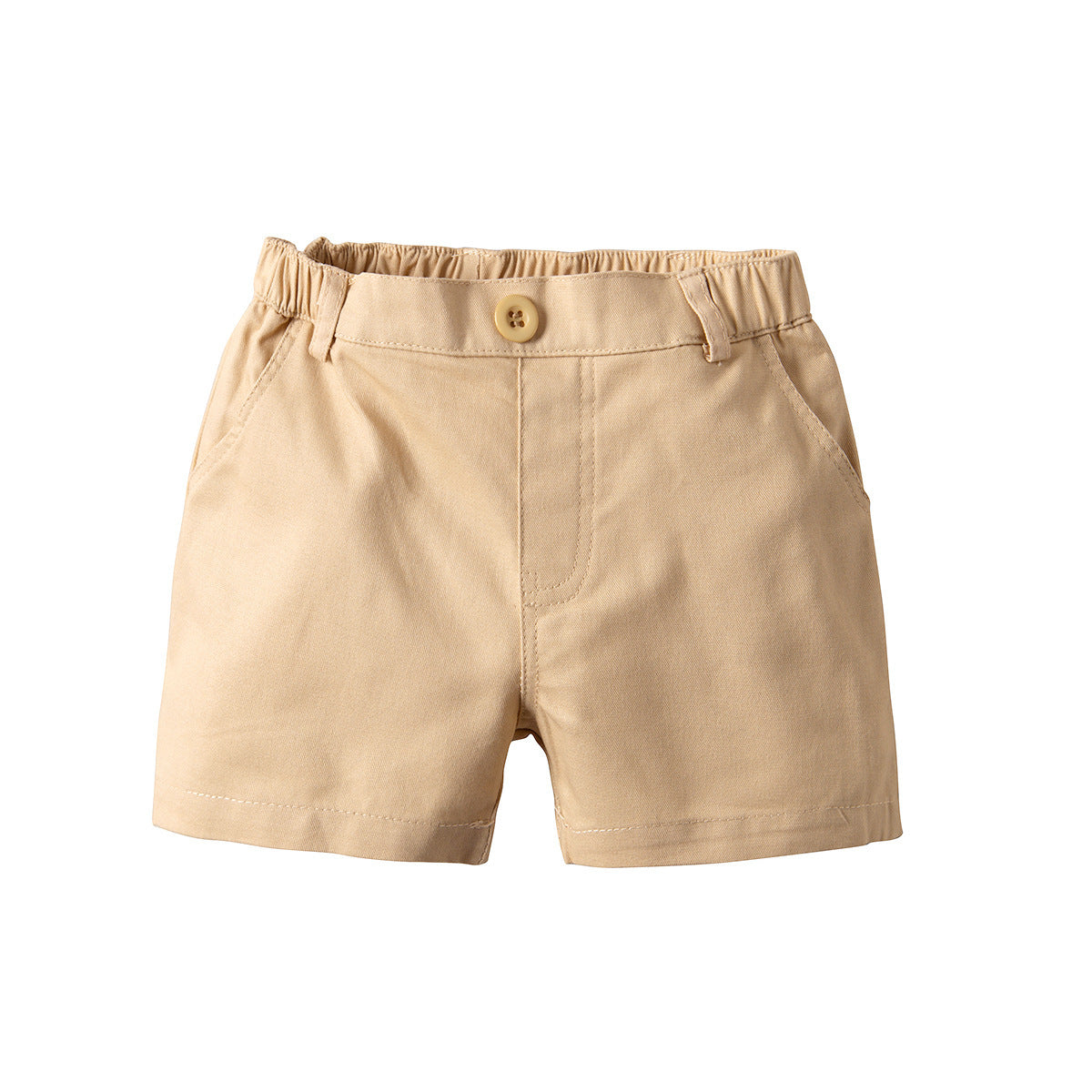 Boy Baby Solid Color Casual Cotton Shorts